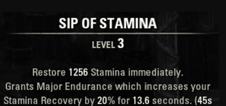 Eso sip of stamina recipe