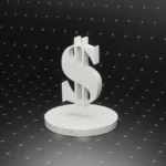 custom LLM development services USA cost - Dollar sign on podium.