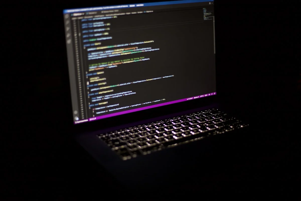 coding basics for complete beginners - Computer code in c# on a Apple MacBook Pro