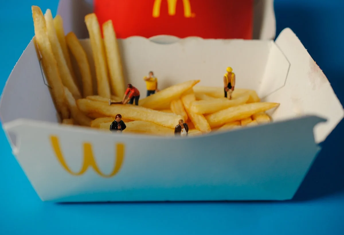 how many calories should i eat to - Miniature workers, working in McDs french fries