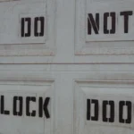 how to block someone on tiktok - Do not block door sign.